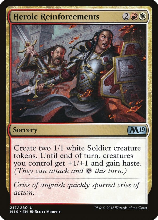 Heroic Reinforcements [Core Set 2019] Magic: The Gathering