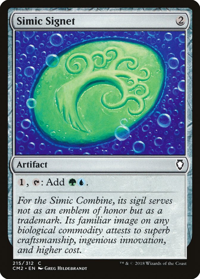 Simic Signet (215/312) [Commander Anthology Volume II] Magic: The Gathering