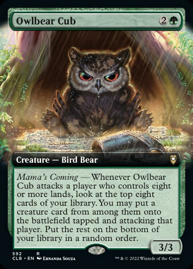 Owlbear Cub (Extended Art) [Commander Legends: Battle for Baldur's Gate] Magic: The Gathering