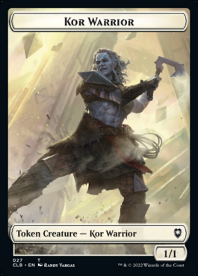 Kor Warrior // Shapeshifter (023) Double-Sided Token [Commander Legends: Battle for Baldur's Gate Tokens] Magic: The Gathering