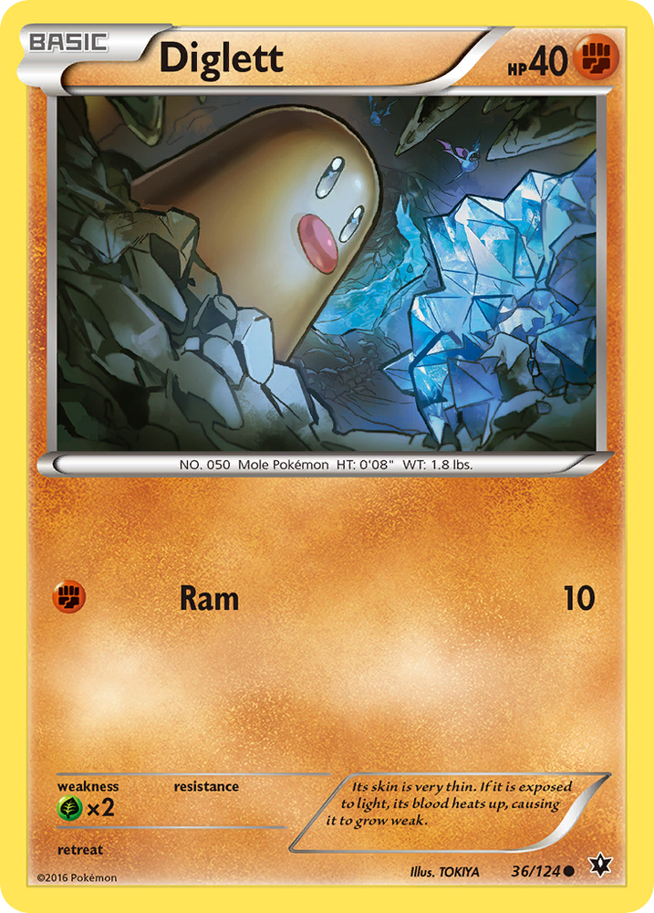 Diglett (36/124) [XY: Fates Collide] Pokémon