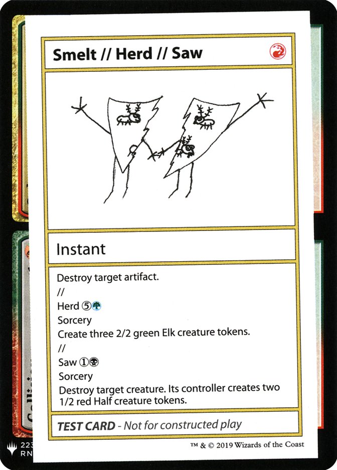 Smelt // Herd // Saw [Mystery Booster Playtest Cards] Magic: The Gathering
