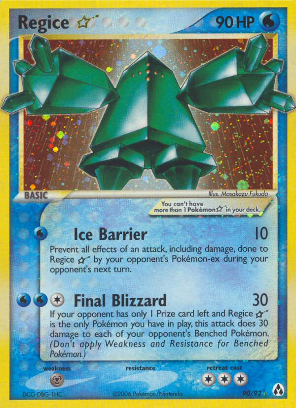 Regice Star (90/92) [EX: Legend Maker] Pokémon