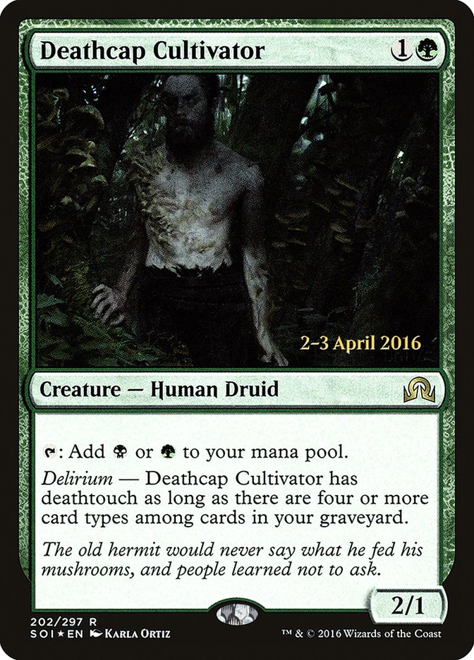 Deathcap Cultivator [Shadows over Innistrad Prerelease Promos] Magic: The Gathering