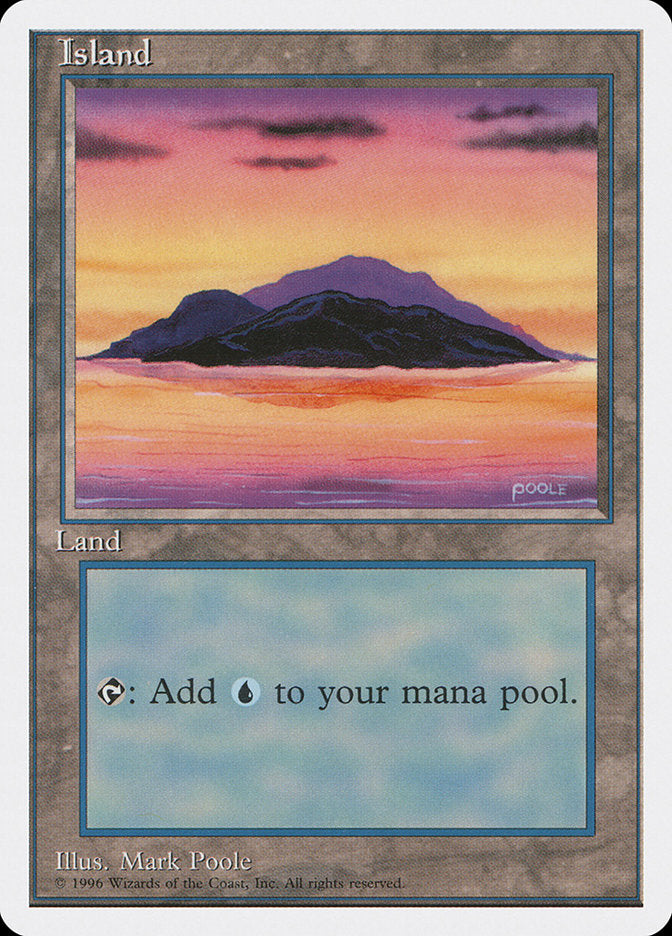 Island (Dark Clouds, Signature on Bottom Right) [Introductory Two-Player Set] Magic: The Gathering