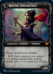 Henrika Domnathi // Henrika, Infernal Seer (Showcase Fang Frame) [Innistrad: Crimson Vow] Magic: The Gathering