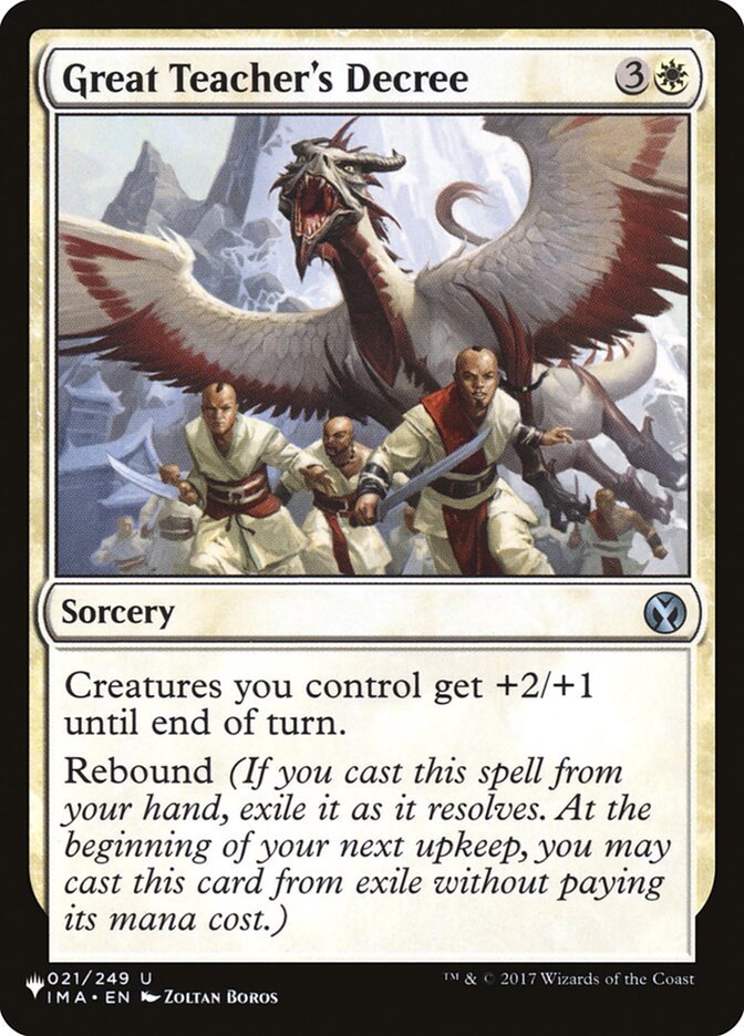 Great Teacher's Decree [The List] Magic: The Gathering