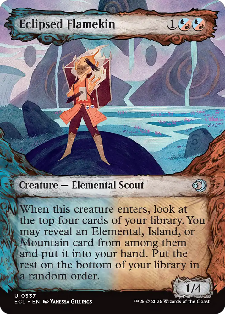 Eclipsed Flamekin (Showcase) [Lorwyn Eclipsed] Magic: The Gathering