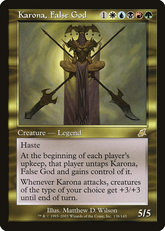 Karona, False God [Scourge] Magic: The Gathering