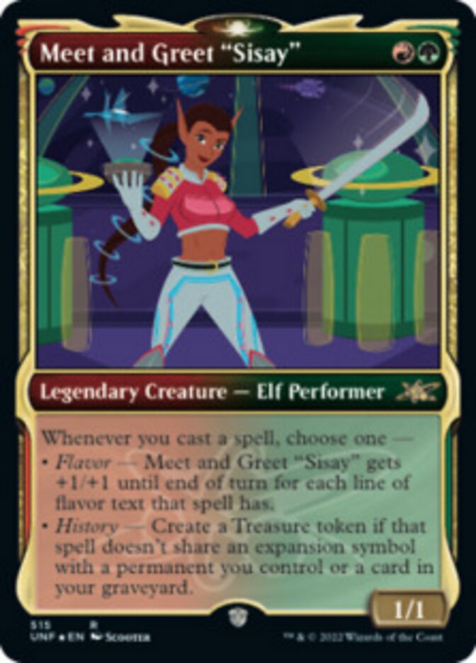 Meet and Greet "Sisay" (Showcase) (Galaxy Foil) [Unfinity] Magic: The Gathering