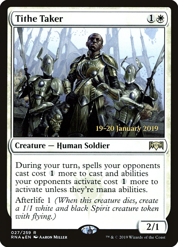 Tithe Taker [Ravnica Allegiance Prerelease Promos] Magic: The Gathering