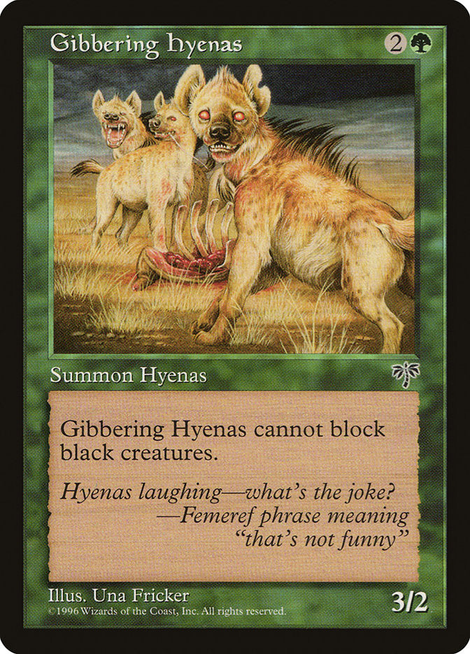 Gibbering Hyenas [Mirage] Magic: The Gathering