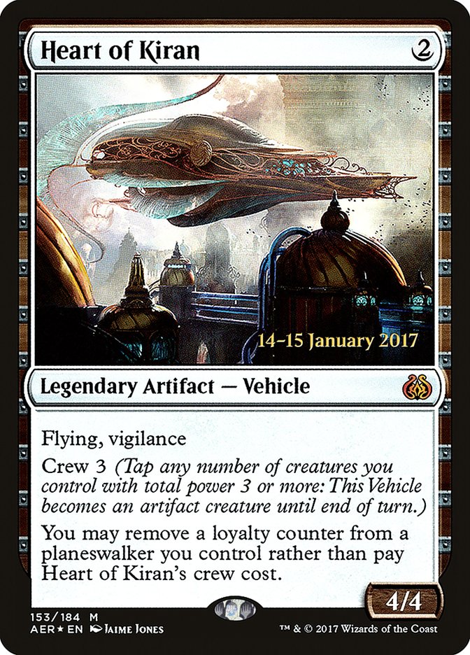 Heart of Kiran [Aether Revolt Prerelease Promos] Magic: The Gathering