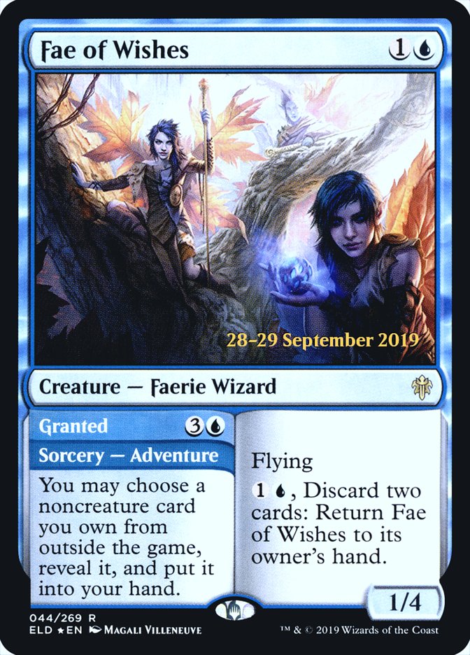 Fae of Wishes // Granted [Throne of Eldraine Prerelease Promos] Magic: The Gathering
