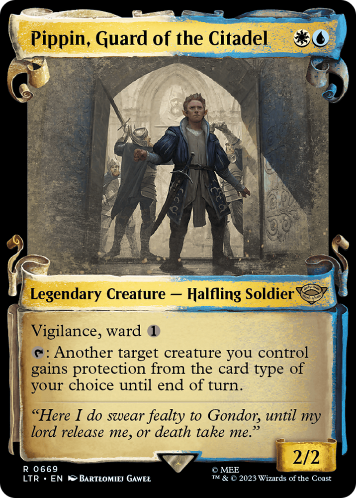 Pippin, Guard of the Citadel [The Lord of the Rings: Tales of Middle-Earth Showcase Scrolls] Magic: The Gathering