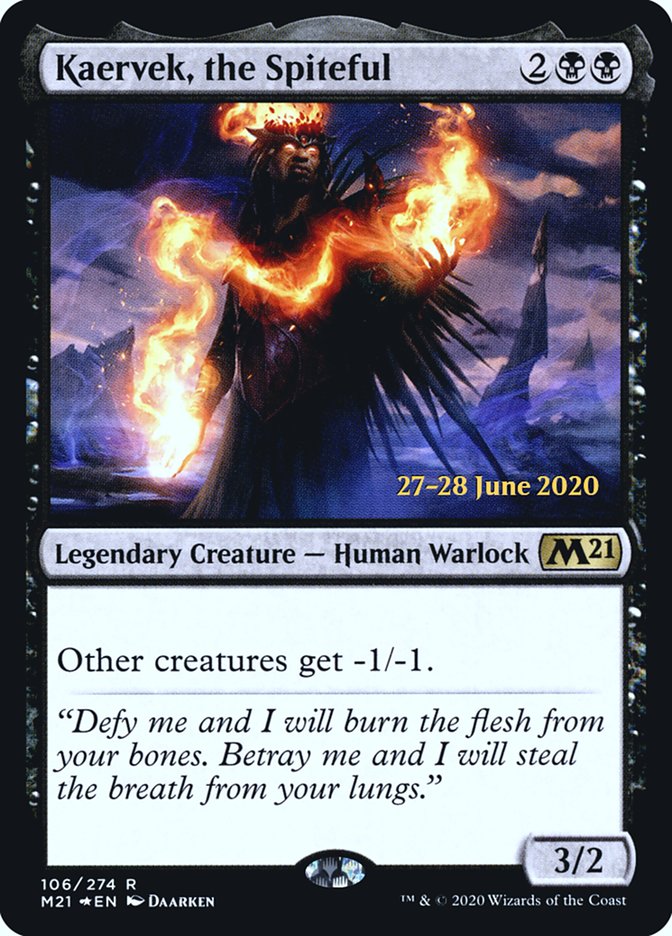 Kaervek, the Spiteful [Core Set 2021 Prerelease Promos] Magic: The Gathering