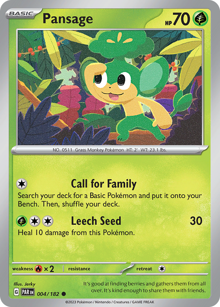 Pansage (004/182) [Scarlet & Violet: Paradox Rift] Pokémon