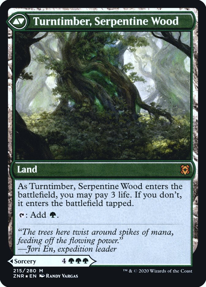 Turntimber Symbiosis // Turntimber, Serpentine Wood [Zendikar Rising Prerelease Promos] Magic: The Gathering