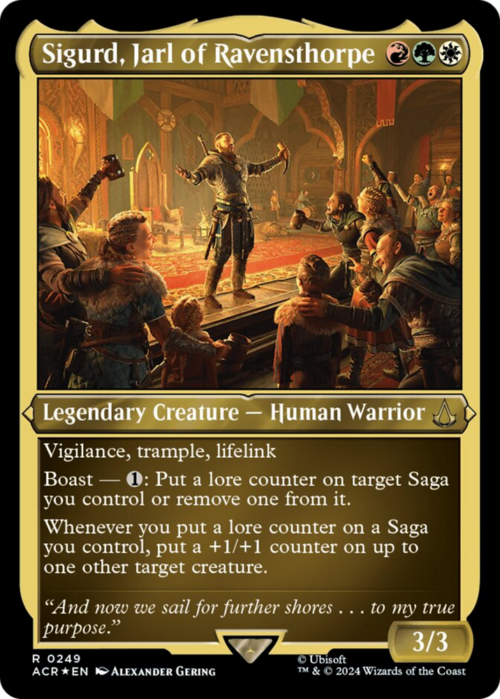 Sigurd, Jarl of Ravensthorpe (Foil Etched) [Assassin's Creed] Magic: The Gathering