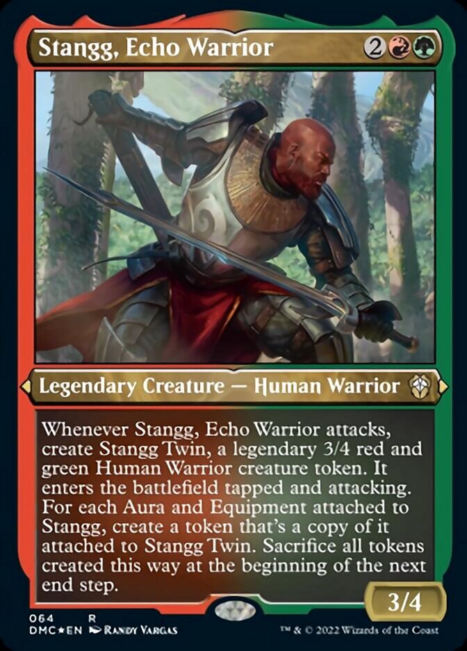 Stangg, Echo Warrior (Foil Etched) [Dominaria United Commander] Magic: The Gathering