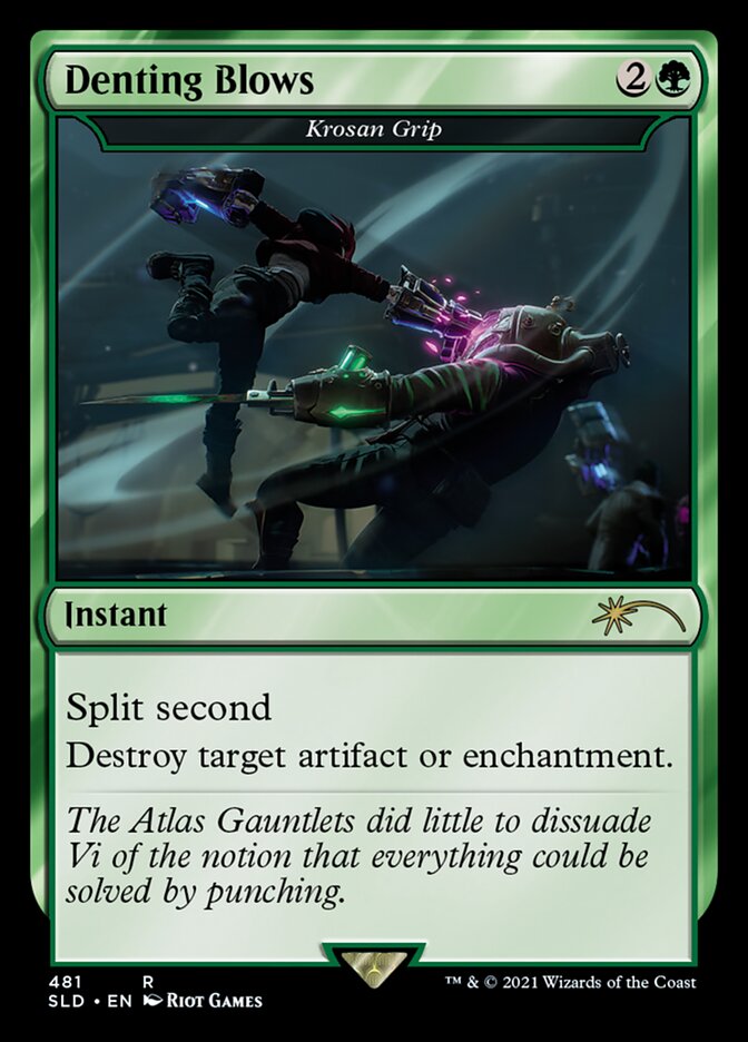 Krosan Grip - Denting Blows [Secret Lair Drop Series] Magic: The Gathering