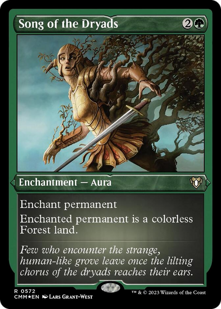Song of the Dryads (Foil Etched) [Commander Masters] Magic: The Gathering