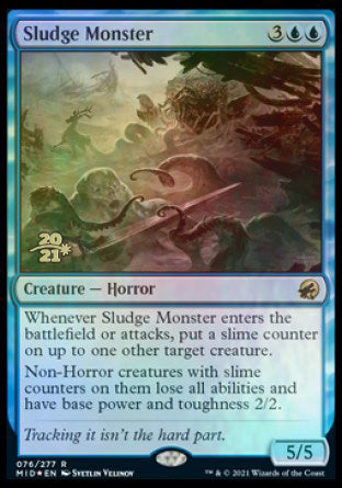 Sludge Monster [Innistrad: Midnight Hunt Prerelease Promos] Magic: The Gathering