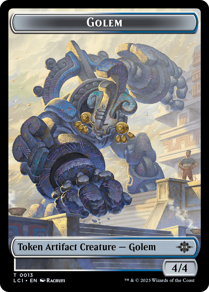 Treasure (0018) // Golem Double-Sided Token [The Lost Caverns of Ixalan Tokens] Magic: The Gathering