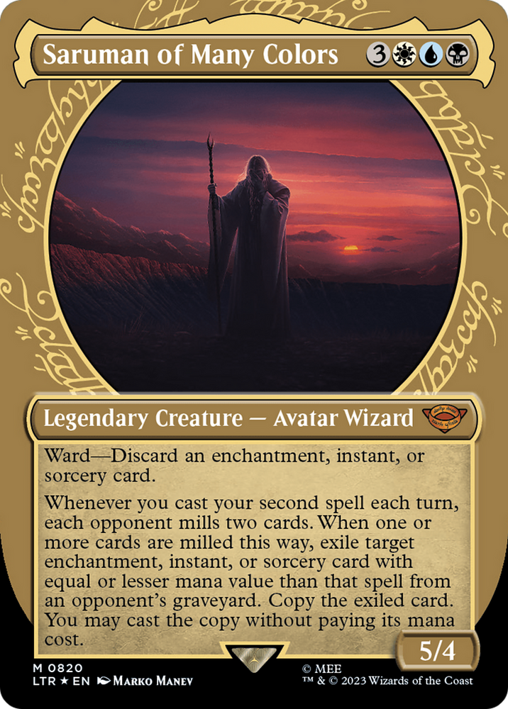 Saruman of Many Colors (Showcase) (Surge Foil) [The Lord of the Rings: Tales of Middle-Earth] Magic: The Gathering