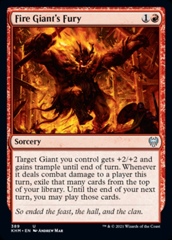 Fire Giant's Fury [Kaldheim] Magic: The Gathering