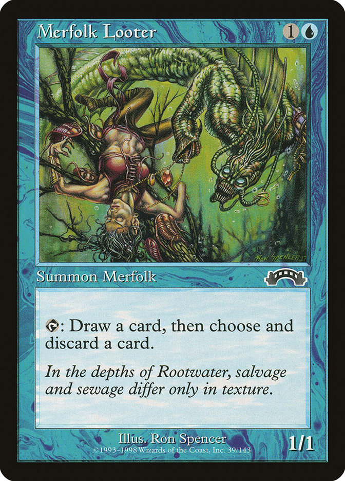 Merfolk Looter [Exodus] Magic: The Gathering