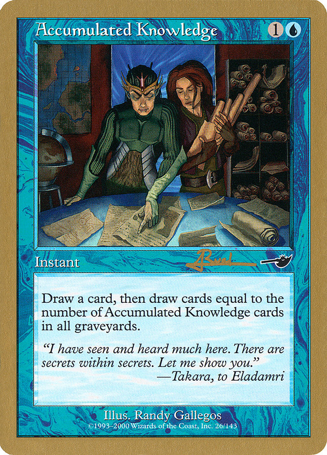 Accumulated Knowledge (Antoine Ruel) [World Championship Decks 2001] Magic: The Gathering