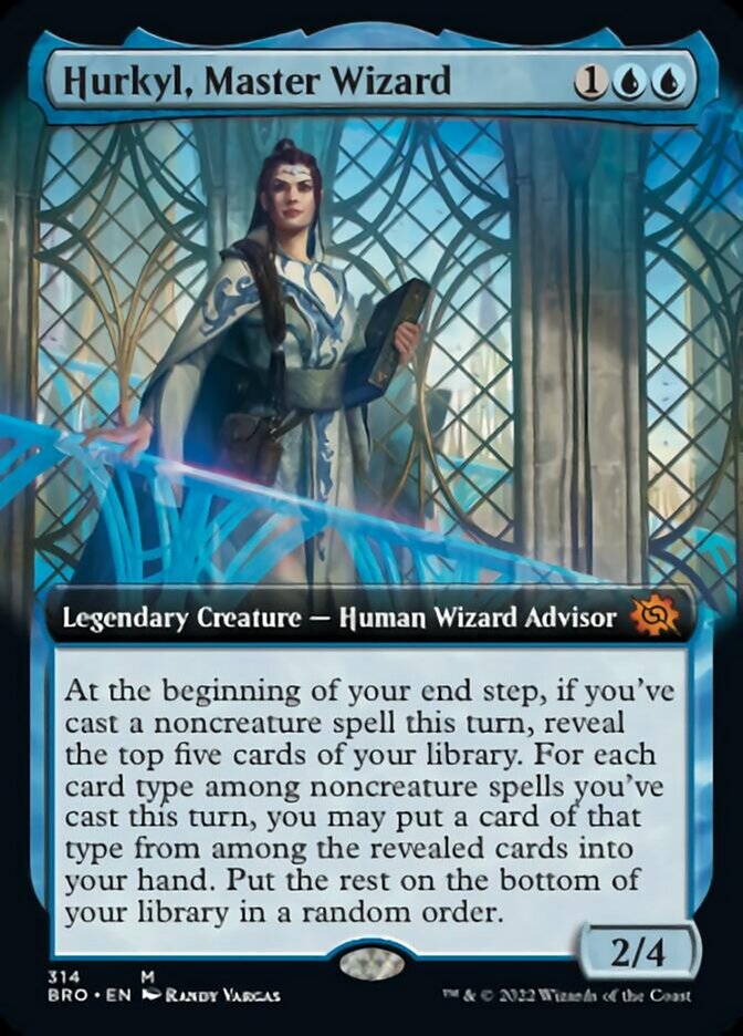 Hurkyl, Master Wizard (Extended Art) [The Brothers' War] Magic: The Gathering