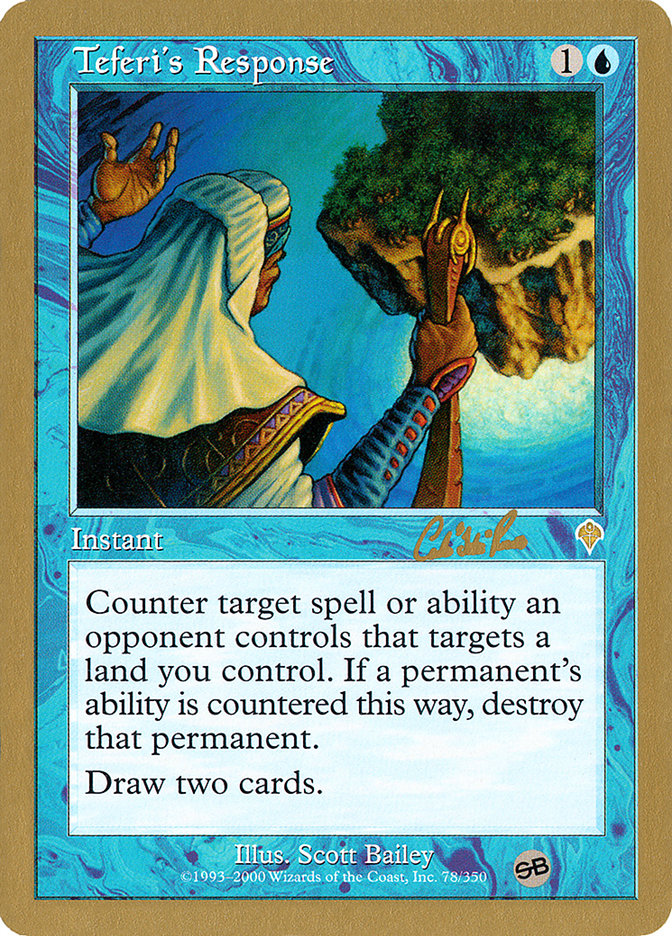 Teferi's Response (Carlos Romao) (SB) [World Championship Decks 2002] Magic: The Gathering