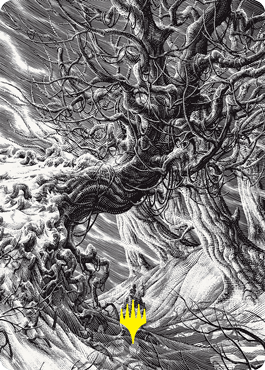 Forest Art Card (Gold-Stamped Signature) [Innistrad: Crimson Vow Art Series] Magic: The Gathering