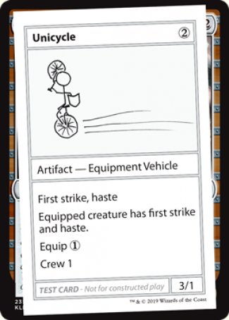 Unicycle (2021 Edition) [Mystery Booster Playtest Cards] Magic: The Gathering