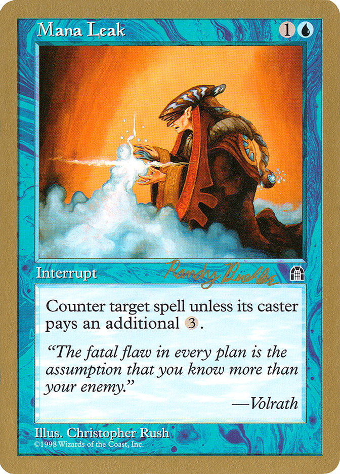Mana Leak (Randy Buehler) [World Championship Decks 1998] Magic: The Gathering