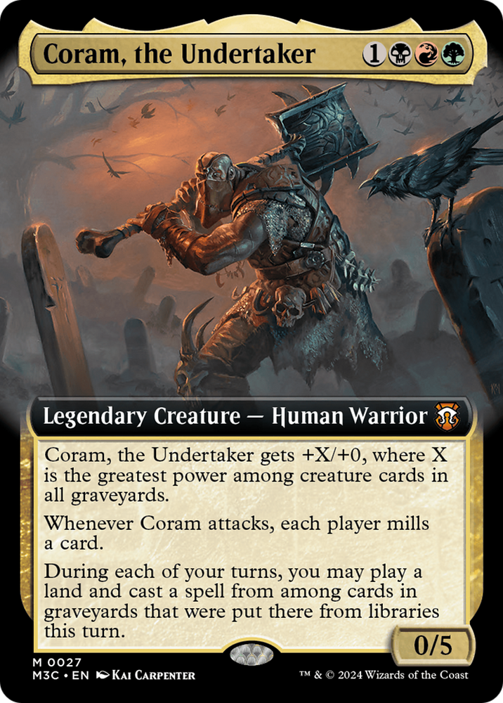 Coram, the Undertaker (Extended Art) [Modern Horizons 3 Commander] Magic: The Gathering