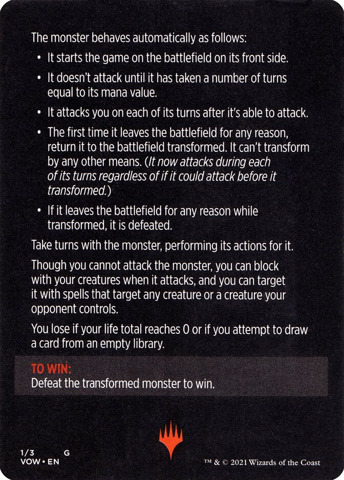 Monster of The Week (Magic Minigame) [Innistrad: Crimson Vow Minigame] Magic: The Gathering