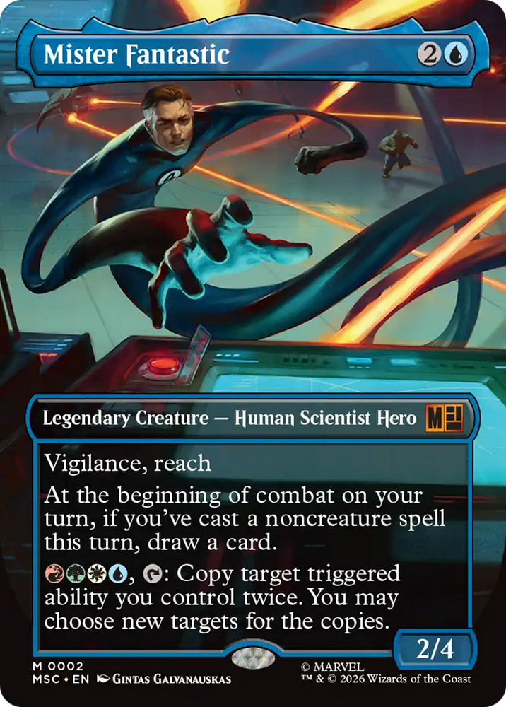Mister Fantastic (Borderless) [Marvel Super Heroes Commander] Magic: The Gathering