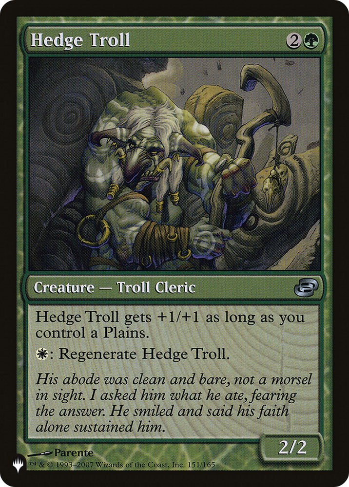 Hedge Troll [The List] Magic: The Gathering