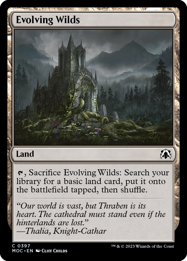 Evolving Wilds [March of the Machine Commander] Magic: The Gathering