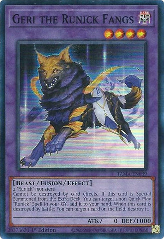 Geri the Runick Fangs [TAMA-EN039] Super Rare - Yugioh Cards For Your TCG Needs!