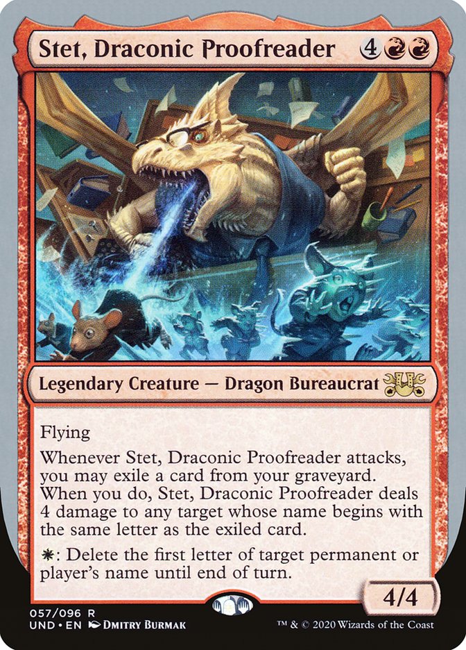 Stet, Draconic Proofreader [Unsanctioned] Magic: The Gathering