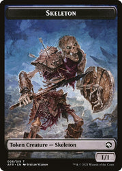 Illusion // Skeleton Double-Sided Token [Dungeons & Dragons: Adventures in the Forgotten Realms Commander Tokens] Magic: The Gathering