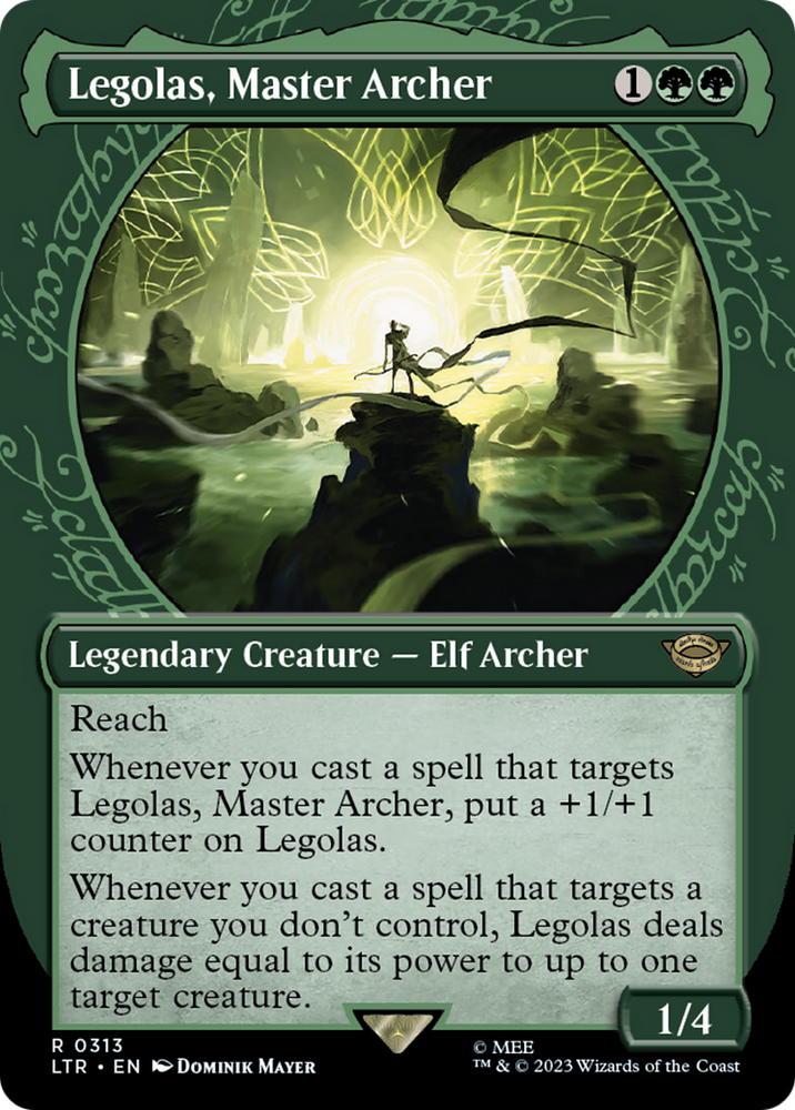 Legolas, Master Archer (Showcase Ring Frame) [The Lord of the Rings: Tales of Middle-Earth] Magic: The Gathering