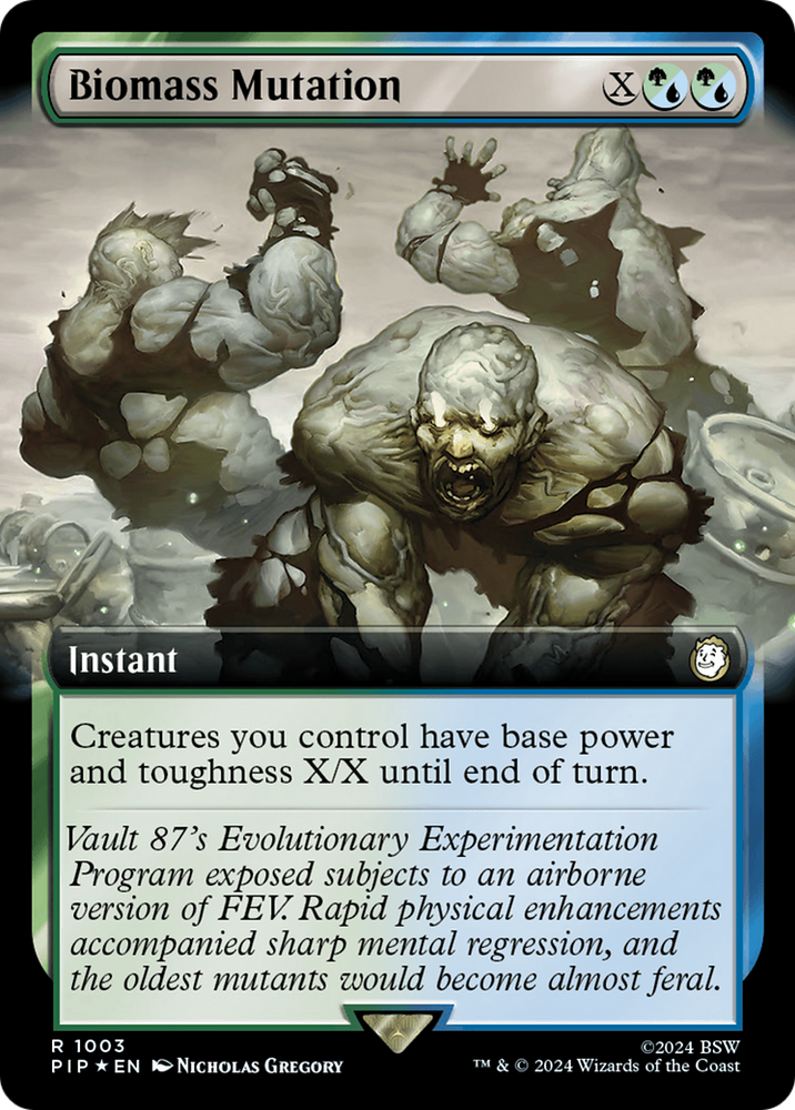 Biomass Mutation (Extended Art) (Surge Foil) [Fallout] Magic: The Gathering