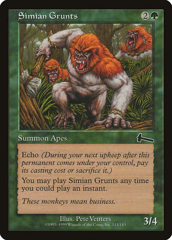Simian Grunts [Urza's Legacy] Magic: The Gathering