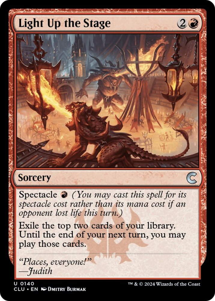 Light Up the Stage [Ravnica: Clue Edition] Magic: The Gathering