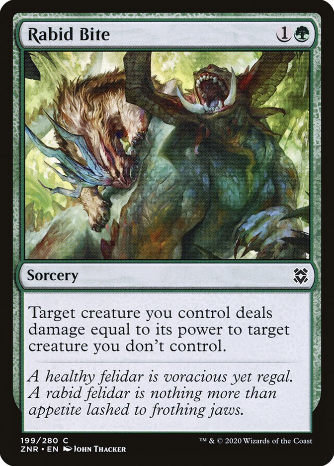 Rabid Bite [Zendikar Rising] Magic: The Gathering